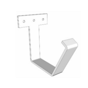 4" Bevel Gutter Bracket Galv Face Hanging