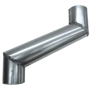 3″ X 9″ Galvanised Half Round Gutter Offset